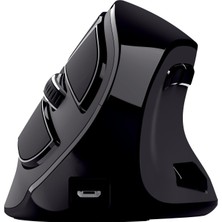 Esplendor Trust 23731 Şarj Edilebilir Kablosuz Dikey, Ergonomik Mouse, USB Alıcısı Veya Bluetooth Bağlantısı, 9 Adet Buton (5 Tanesi Programlanabilir),led Ekran,bluetooth Sürümü 5.0,rf 2.4ghz