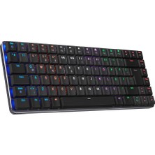 TeknoKapsül W-Granıte Siyah/gri Low Profile Red Swıtch Q Rgb 2,4 Ghz+ Bt Mekanik Gaming Oyuncu Klavye