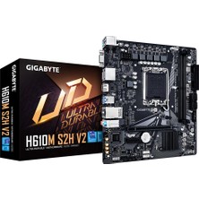 Esplendor Gigabyte H610M S2H V2 Ana Kart - Intel Core 14. Cpu'ları Destekler, 4+1+1 Hibrit Fazlı Dijital Vrm, 5600 Mhz'e Kadar Ddr5, 1 x Pcıe 3.0 M.2, Gbe Lan, USB 3.2 Gen 1