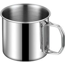 Esplendor Çelik 250 ml Katlanır Kulp Kahve Kamp Bardağı Fincanı MT163