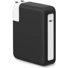 Esplendor Mcstorey MacBook Şarj Aleti Kılıfı Silikon | 140W A2452 Usb-C Uyumlu | MacBook Pro 16.2 A2485 A2780 A2991 A3403 A3186 A3428 A3429 Adaptör Koruyucu Siyah