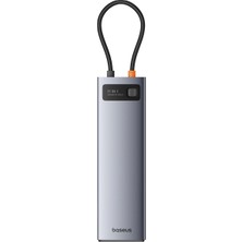 Esplendor Baseus Metal Gleam Serisi 11'i 1 Arada Usb-C Hub B00030709811-00, HDMI 4K@60Hz, VGA 1080p@60Hz, 100W Pd, Gigabit RJ45, 3 USB 3.0, USB 2.0, Sd/tf, 3,5 mm Ses