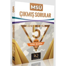 IQ Yayınları Msü Son 5 Yıl Çıkmış Sorular