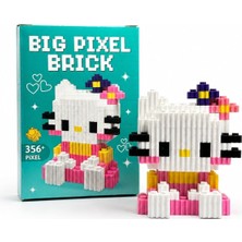 Esplendor Netavantaj Hello Kitty Tasarımlı Büyük Parçalı Blok Oyuncak Seti, 356+ Parça, Big Pixel Brick