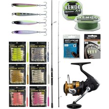 Esplendor Yekoutdoor Fireworm Lrf Seti Okuma Wave Up Spin 180CM 3-14GR 2 Parça Olta Kamışı&shimano Makina Fx 1000 Fc