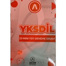 Akın Dil Eğitim Yks Dil 15 Mini Ytd Deneme Sınavı