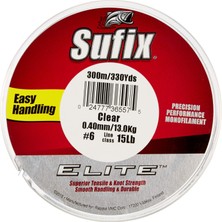 Esplendor Sufix Elite Monofilament Olta Misinası, Clear, 0.40 mm 13 kg 300 M