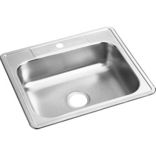 Esplendor Dayton D125211 Tek Kase Üstten Montajlı Paslanmaz Çelik Evye, 25 x 21