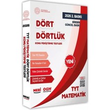 2026 Yks-Tyt Mebi-Ogm Dört Dörtlük Matematik Pekiştirme Testi Soru Bankası Video Çözümlü