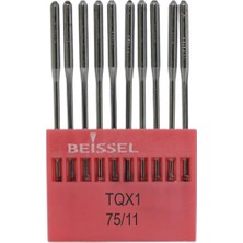 Esplendor Beıssel Beissel Tqx1 Sanayi Tipi Düğme Makine Iğnesi Kısa Tip 11/75 Numara Ses Uçlu 10 Adet (1 Paket)