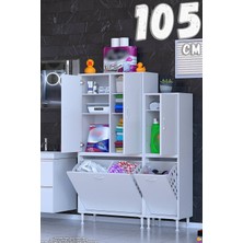 Eliusta Reyhan 105 cm Beyaz Yüksek Kapasiteli Depolama Dolabı ((70+35)x160x32,5 cm)
