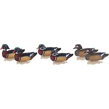 Esplendor Flambeau Outdoors 8018SUV Storm Front 2 Ahşap Ördek Tuzağı, Klasik Floaters - 6'lı Paket