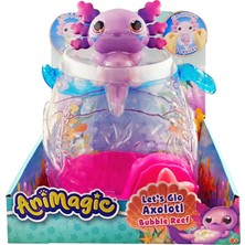 Esplendor Animagic - Akvaryum Axolotl, 4 Yaşından Büyük Çocuklar Için Etkileşimli Oyuncak, Elektronik ve Işıklı Evcil Hayvanınızı Taşımak Için, Akvaryum ve Mor Axolotl Içerir
