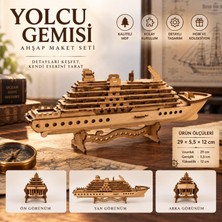 Esplendor Alg Wood Design Yolcu Gemisi 3D Ahşap Maket – Dekoratif Gemi Modeli, 29 × 5,5 × 12 cm