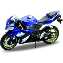 Esplendor Welly Kalıp Döküm Motosiklet Mavi Yamaha 2008 Yzf-R1, 1:18 Ölçek