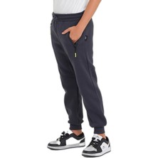 Esplendor Slazenger Lamıs Unisex Çocuk Fermuar Cepli Koyu Gri Eşofman Altı