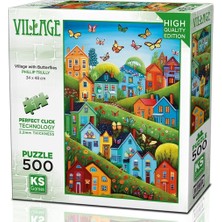 Esplendor Ks Games 500 Parça Kelebekli Köy Puzzle - Phillip Trully