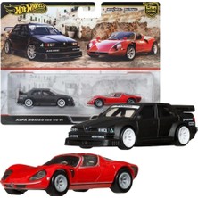 Esplendor Hot Wheels Premium 2'li Paket 2025 Mix 4 - Alfa Romeo 155 V6 Tı & 69 Alfa Romeo 33 Stradale