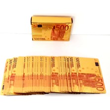Esplendor 500 Euro Temalı Altın Renkli Oyun Kartları, Pişti ve 51 Oyunu Için, Özel Tasarım