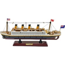 Esplendor Titanik LED Işıklı Ahşap Model 35CM Titanic Gemi Koleksiyon U35