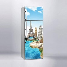 Esplendor Buzdolabı Sticker Kaplama Dolap Kaplama Etiketi Dünyanın Simgeleri