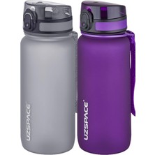 Esplendor Uzspace 2'li Tritan Matara Seti 650 ml 14 Farklı Renk Seçeneği Fiftyfifty Gri-Mor