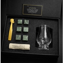 Esplendor Perlotus Lotus 190 ml Aroma Tadım Bardağı Seti Bardağı + 6 Granit Viski Soğutma Taşı Premium Hediye Kutulu