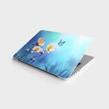 Esplendor Laptop Sticker Notebook Pc Kaplama Etiketi Mavi Kelebek