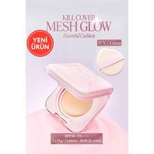 Esplendor Clıo, Hyalüronik Asit Içerikli Kill Cover Mesh Glow Essential Cushion Set (21N Linen) SPF50+ Pa++++