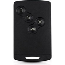Esplendor Autohan Keys Clio 4, Megane 3, Fluence, Captur Uyumlu 4 Butonlu Akıllı Kart Kumanda Kabı, Siyah