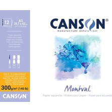 TeknoKapsül Canson Montval Suluboya Blok 300 gr 12 Sayfa 297X42 cm