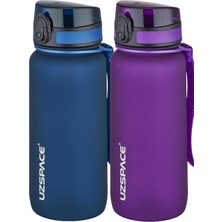 Esplendor Uzspace 2'li Tritan Matara Seti 650 ml 14 Farklı Renk Seçeneği Fiftyfifty Lacivert-Mor