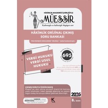 Kuram Kitap 2026 Müessir Vergi Hukuku - Vergi Usul Hukuku - Tvs Çıkmış Soru Bankası
