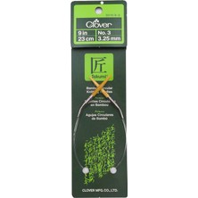 Esplendor Clover Takumi Bambu Yuvarlak Örgü Iğneleri 9"-Boyut 3/3,25MM