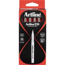 Esplendor Artline 210N Keçe Uçlu Yazı Kalemi Uç:0,6mm Kırmızı