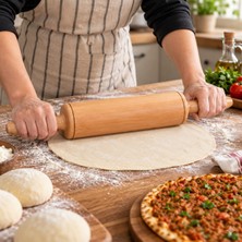 Esplendor Kayın Ağacı Ahşap Merdane 42 cm 15 cm Çap, Lahmacun ve Pizza Hamuru Açma Merdanesi, Büyük Boy Hamur Açma Oklavası, Mutfak Hamur Şekillendirme Aparatı