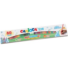 Esplendor Carioca Tita Kuru Boya Kalemi Maxi Gökkuşağı Set 80'li