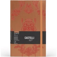 TeknoKapsül Castelli Milano Notebook Mid Ruled Lace Beetle 13 x 21 cm