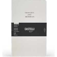 TeknoKapsül Castelli Milano Notebook Mid Ruled Esse Grey 13 x 21 cm