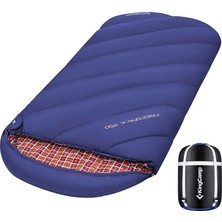 Esplendor Kingcamp Freespace 250 Relax -8°c Geniş Uyku Tulumu Navy Sol F.