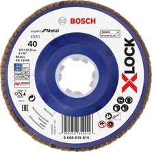 Esplendor Bosch X-Lock Flap Disk 125 mm 40 Kum Plastik Taban X551 2608619815