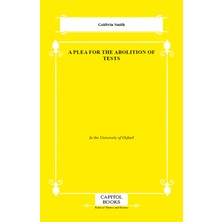 Capitol Books A Plea For The Abolition Of Tests