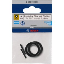 Esplendor Bosch Pro Impact Lokma Anahtar Ucu Için 4 x Tutucu Halka ve Kalem Seti (2 x 73 Mm,)