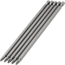 Esplendor (5 Adet) Mıknatıslı 200 mm Pozidriv Bits Uç Pz2 Manyetik 1/4" Matkap Ucu 20 cm Güçlü Tayvan Çeliği