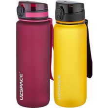 Esplendor Uzspace 2'li Tritan Matara Seti 800 ml 14 Farklı Renk Seçeneği Fiftyfifty Kırmızı-Turuncu