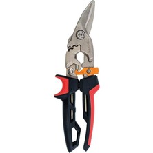 Esplendor Fiskars Powergear, Teneke Makas, Sol Kesim,%40'a Kadar Daha Fazla Güç, Uzunluk 24,7 Cm, Isıl Işlem Görmüş Çelik/plastik, Siyah/kırmızı/turuncu, Powergear, 1027209