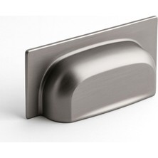 Esplendor Vira Füme Metal Modern Kulp 64 mm Mobilya Çekmece Dolap Kapak Kulpu Ergonomik Dayanıklı Şık Tasarım
