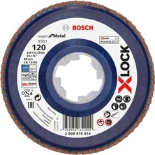 Esplendor Bosch X-Lock Flap Disk 115 mm 120 Kum Plastik Taban X551 2608619814