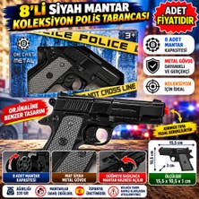 NW NessiWorld 8 Li Siyah Mantar Koleksiyon Polis Tabancası (Adet Fiyatıdır)
