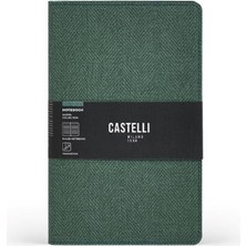 TeknoKapsül Castelli Milano Notebook Mid Ruled Harrıs Forest Green 13 x 21 cm